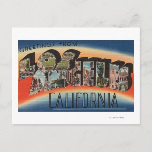 Los Angeles CaliforniaLarge Letter Scenes 2 Postcard