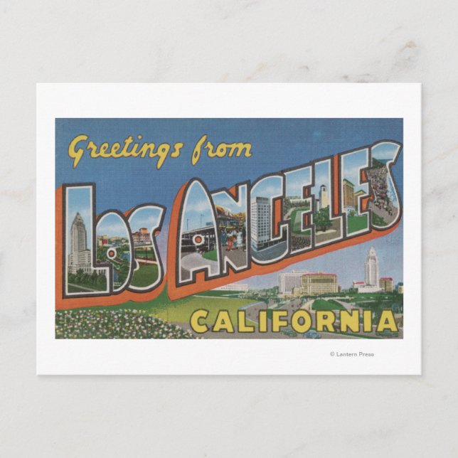 Los Angeles, CaliforniaLarge Letter Scenes Postcard (Front)