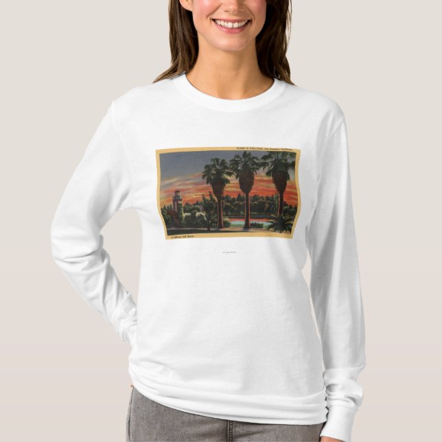 Los Angeles, CaliforniaSunset in Echo Park T-Shirt (Front)