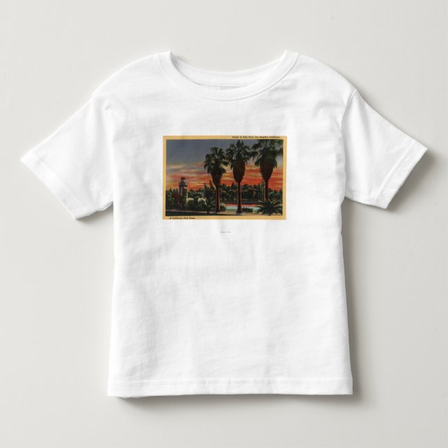 Los Angeles, CaliforniaSunset in Echo Park Toddler T-shirt (Front)