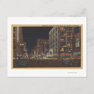 Los Angeles, CASouth View of Broadway from 6th Postcard