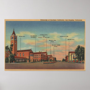 Los Angeles, CAView of U.S.C. Campus Poster