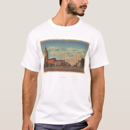 Los Angeles CAView of USC Campus T_Shirt