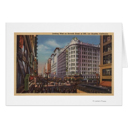 Los Angeles, CAView of Warner Bros. on 7th St. Cards (Front Horizontal)