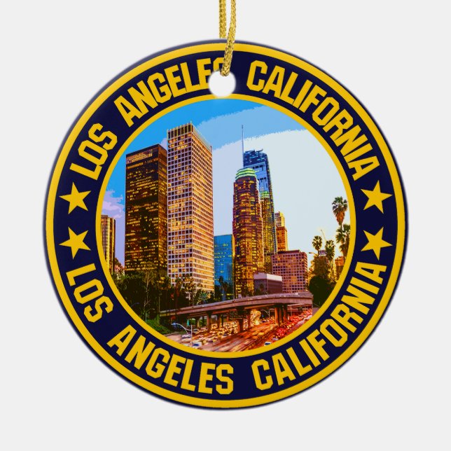 Los Angeles                                        Ceramic Ornament (Front)