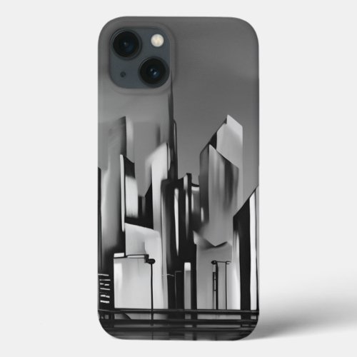 Los angeles city at night oil paint metal Wall Art iPhone 13 Case
