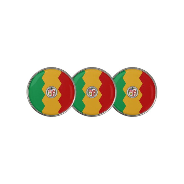 Los Angeles city flag Golf Ball Marker (3 Up)