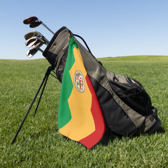 Los Angeles City flag Golf Towel (Green)