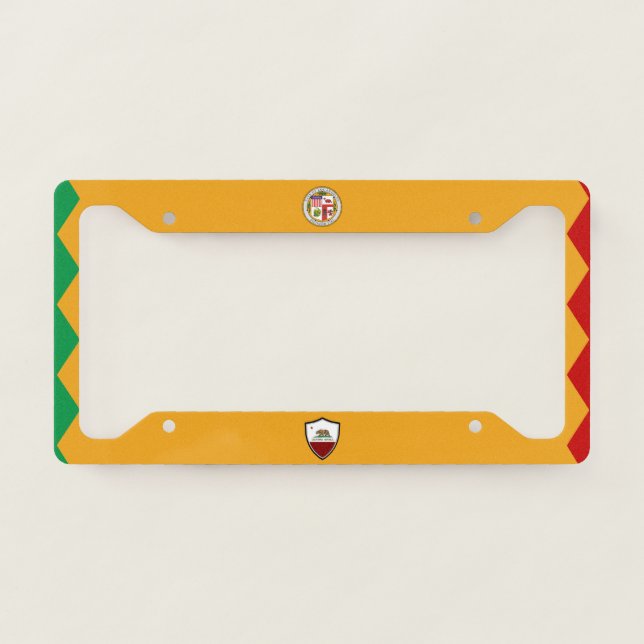 Los Angeles City flag License Plate Frame (Front)
