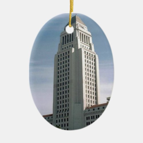 Los Angeles City Hall Ceramic Ornament