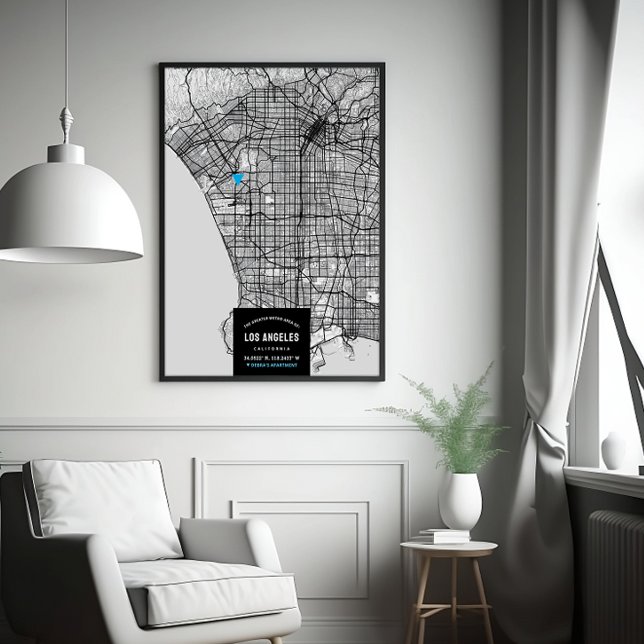 Los Angeles City Map + Mark Your Location Poster (Creator Uploaded)