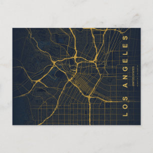 Los Angeles City Map Minimal Postcard