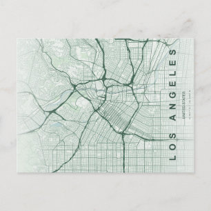 Los Angeles City Map Minimal Postcard