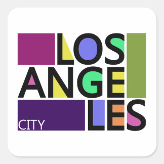 Los Angeles City Modern Typography Stickers