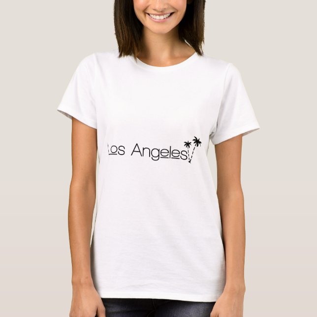 Los Angeles City of Angels Palm Trees in Paradise T-Shirt (Front)