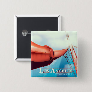 Los Angeles "city of Angels" Vacation poster. Button