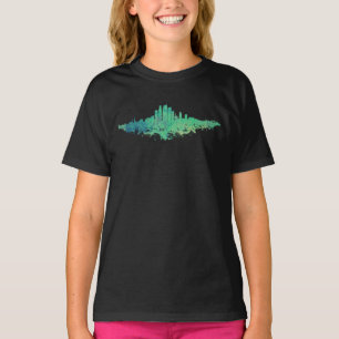 Los Angeles City Skyline - Mint Green T-Shirt
