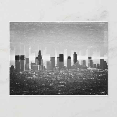 Los Angeles City Skyline Postcard