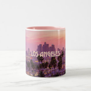Los Angeles City Skyline Sunset Mug