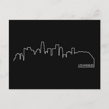 Los Angeles Cityscape Postcard by peculiardesign at Zazzle