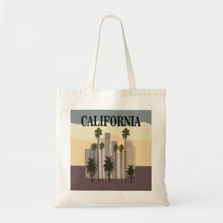 Los Angeles Cityscape Sunset Palm Trees California