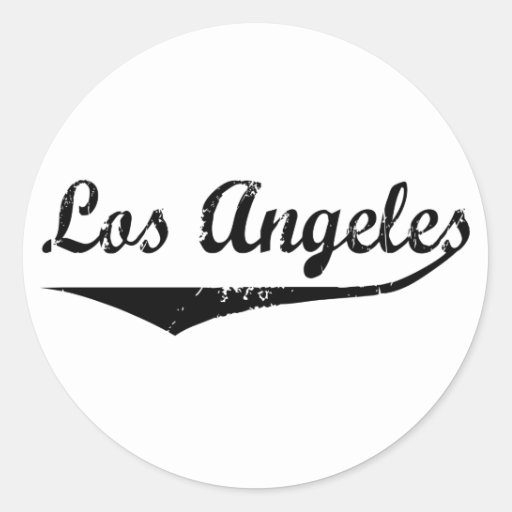 Los Angeles Classic Round Sticker | Zazzle