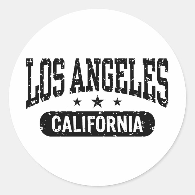 Los Angeles Classic Round Sticker (Front)