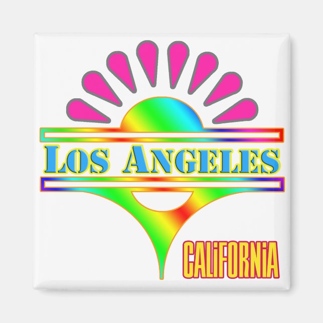 "Los Angeles Colorful 1" Magnet (Front)