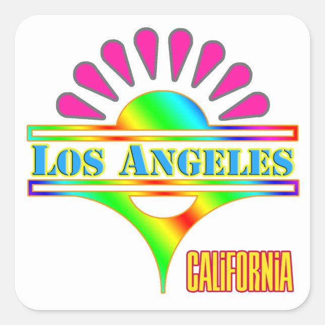"Los Angeles Colorful 1" Sticker (Front)