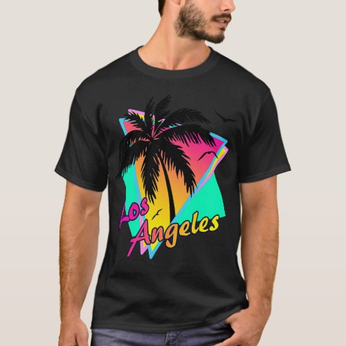 Los Angeles Cool 80s Sunset T_Shirt