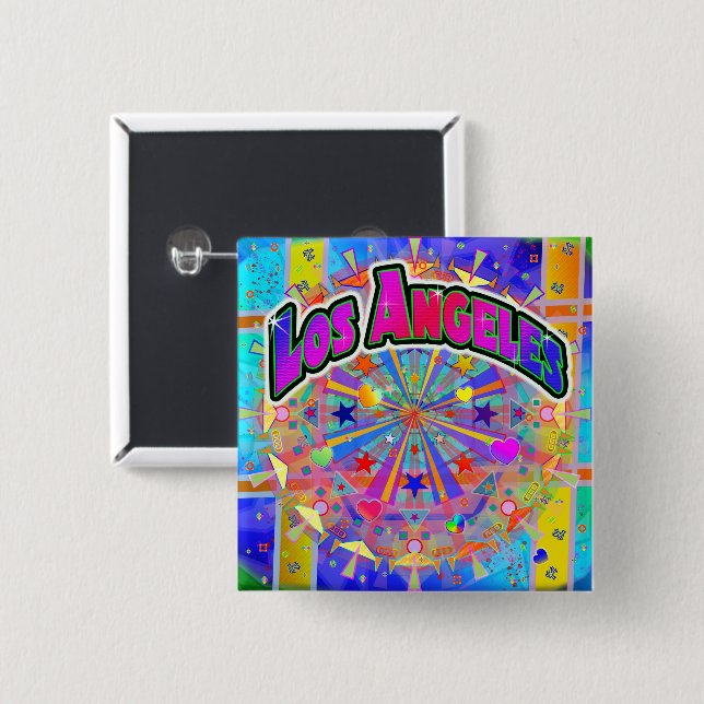 Los Angeles Cosmic Unity Button (Front & Back)