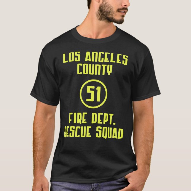 Los Angeles County Fire Dept. Rescue Squad 51 Esse T-Shirt (Front)