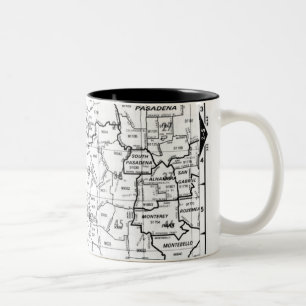 Los Angeles County Street Atlas Two-Tone Coffee Mug