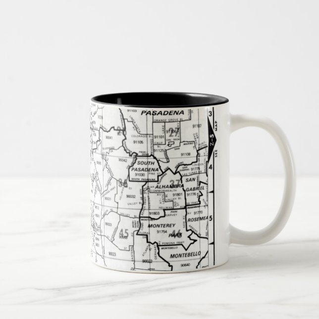 Los Angeles County Street Atlas Two-Tone Coffee Mug (Right)
