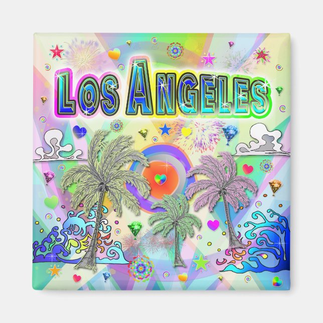 Los Angeles Deep Dream Magnet (Front)