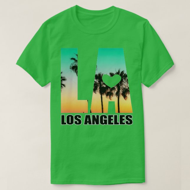 Los Angeles design LA Palm Tree Sunset Boulevard  T-Shirt (Design Front)