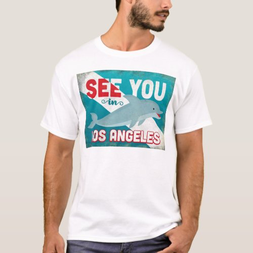 Los Angeles Dolphin _ Retro Vintage Travel T_Shirt