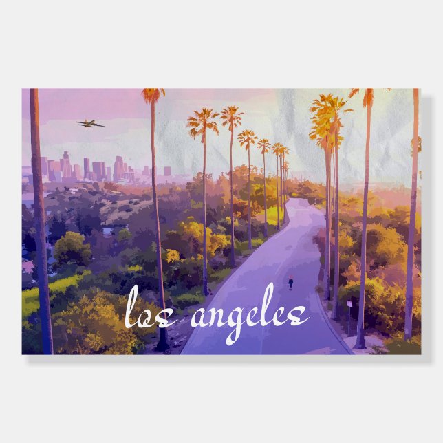 Los Angeles Dreamscape – Pastel Sunset Wall Art Pr Foam Board (Front)
