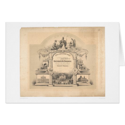 Los Angeles Fire Department Certificate (0891A) (Front Horizontal)