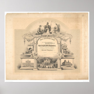 Los Angeles Fire Department Certificate (0891A) Poster