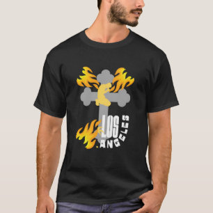 Los Angeles Fire Tribute Bold Graphic & Support LA T-Shirt