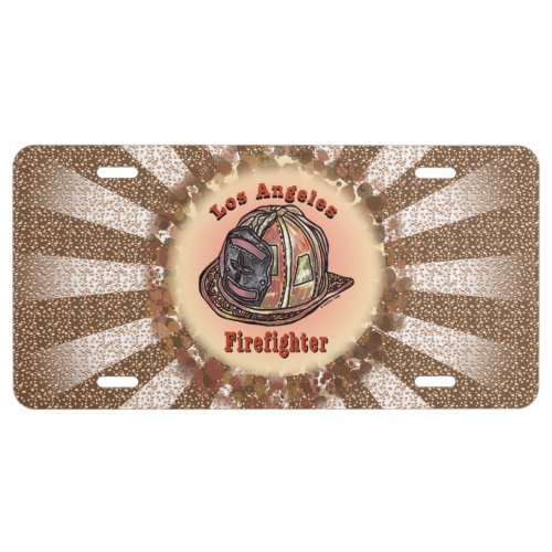 Los Angeles Firefighter custom name License Plate