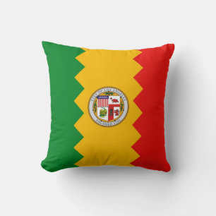 Los Angeles Flag American MoJo Pillow