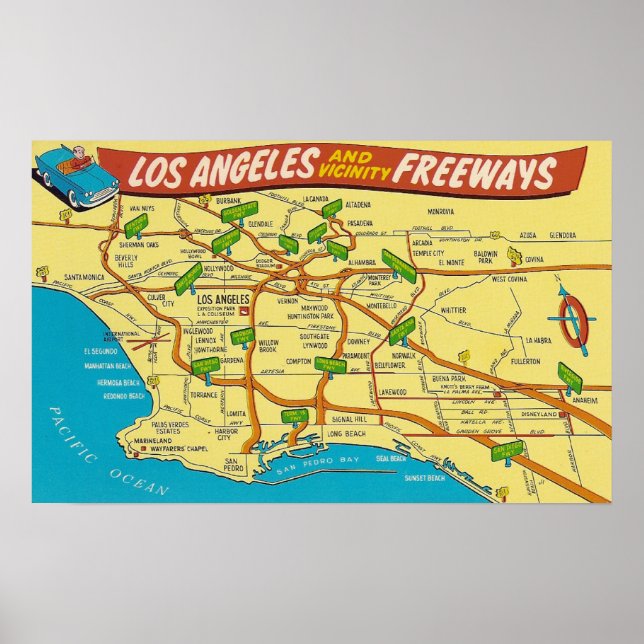 Los Angeles Freeways Poster (Front)