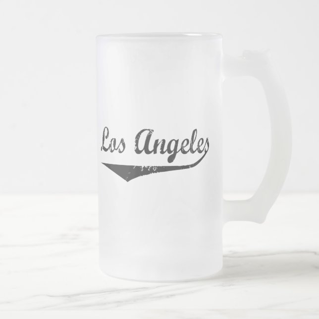 Los Angeles Frosted Glass Beer Mug (Right)