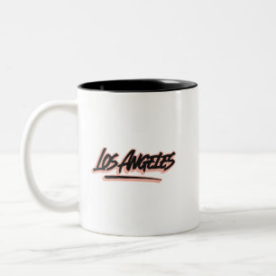 Los Angeles Graffiti Style Two-Tone Coffee Mug