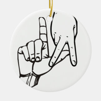 Los Angeles Hand Sign Ceramic Ornament