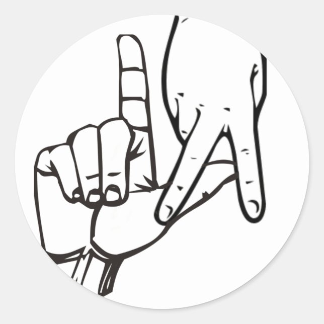 Los Angeles Hand Sign Classic Round Sticker (Front)