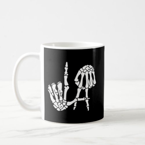 Los Angeles Hand Sign Skeleton Coffee Mug