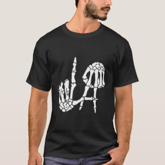 Los Angeles Hand Sign Skeleton T-Shirt